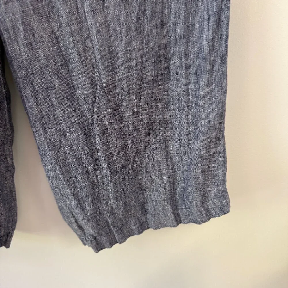 Rachel Zoe Blue Linen Wide Leg Jumpsuit - Picture 4 of 11